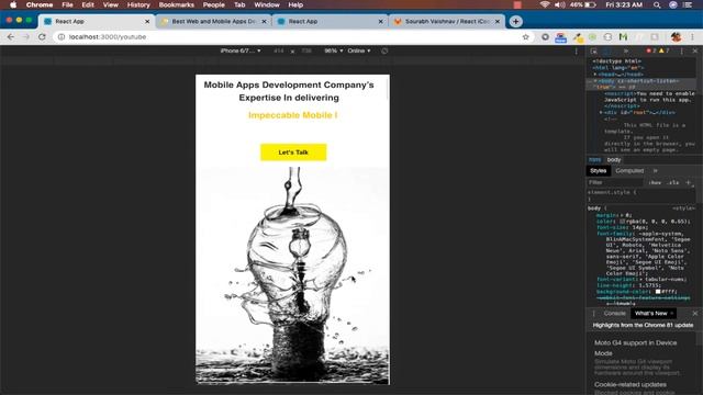 React Responsive Website (Laptop and Large Desktop Devices and Mobile and Tablets) смотреть онлайн
