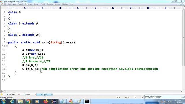 What is Up casting and Down casting Core java Online Session Part-7 смотреть онлайн