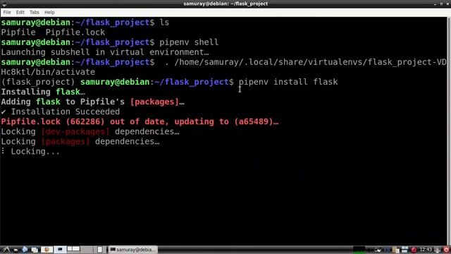 Flask Hello World pipenv смотреть онлайн