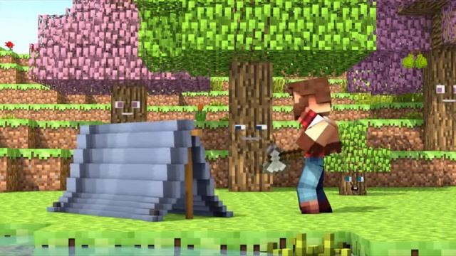 Говорящие блоки - деревья (Minecraft анимация, русская озвучка) смотреть онлайн