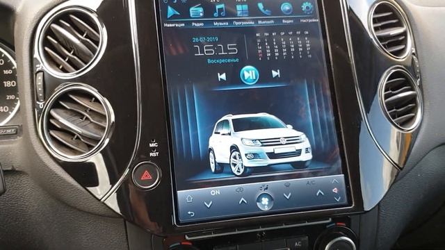 Магнитола в стиле Тесла для WV Tiguan смотреть онлайн