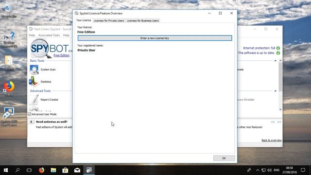 Spybot : Installing New License Key смотреть онлайн