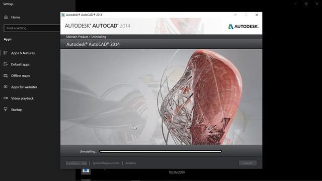 AutoCAD 2014 uninstall process смотреть онлайн
