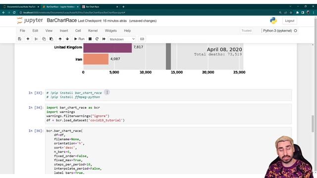 Criando Gráficos Dinâmicos com o Bar Chart Race no Python смотреть онлайн