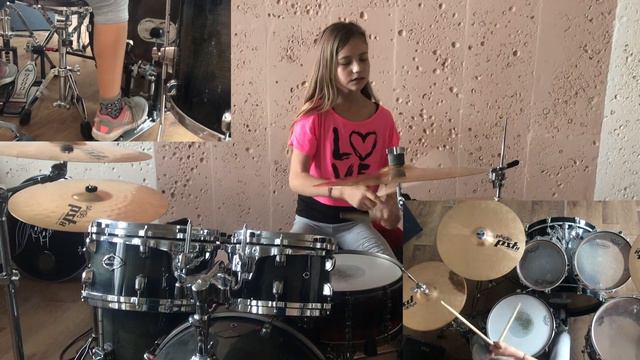 The Sixsters - Сумую - Drum cover by Kate Kuziakina, 10 y.o. girl drummer смотреть онлайн