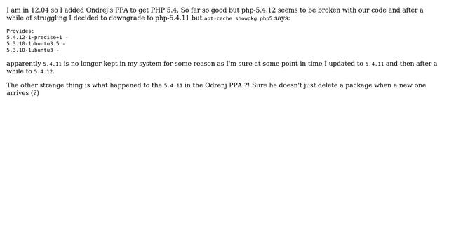 Ubuntu: What happened to php-5.4.11 from Ondrej PPA? (2 Solutions!!) смотреть онлайн
