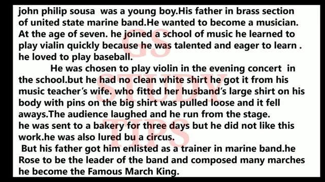 character sketch of philip | john philip sousa character sketch | 12th class English 2 chapter | смотреть онлайн