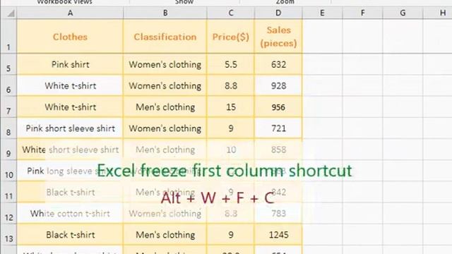 How to freeze panes in Excel (top row, first column, top 3 rows, vba and split window) смотреть онлайн