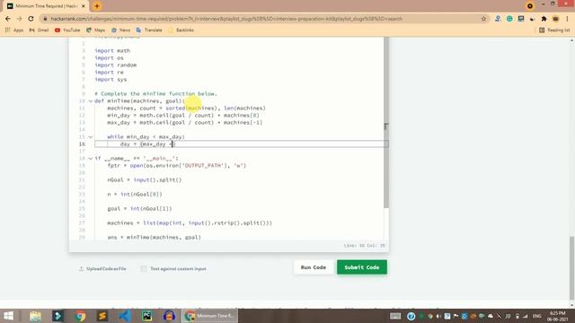 HackerRank Minimum Time Required problem solution in Python programming | Interview Preparation Kit смотреть онлайн