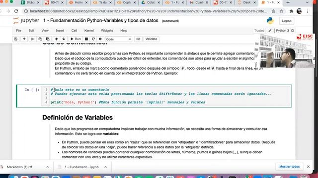 C1 18 Markdown Variables en Python смотреть онлайн