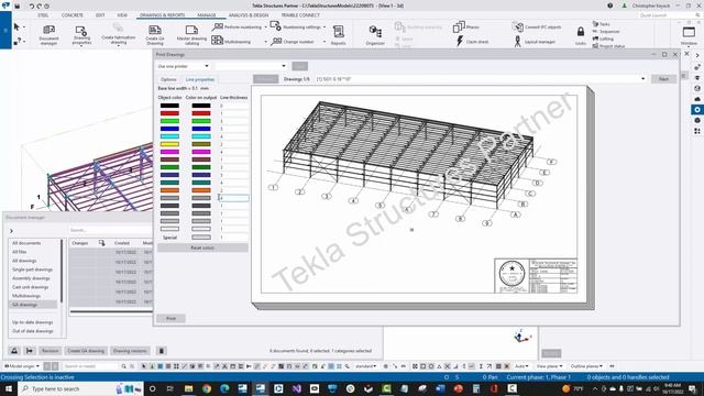 MBS Tekla Dwg 09 - Set Revision and Print Drawings смотреть онлайн