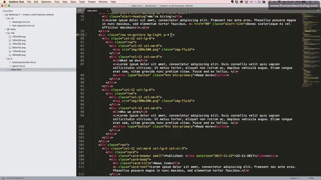 Bootstrap 4: Create a small business website – Adjustment with utilities смотреть онлайн