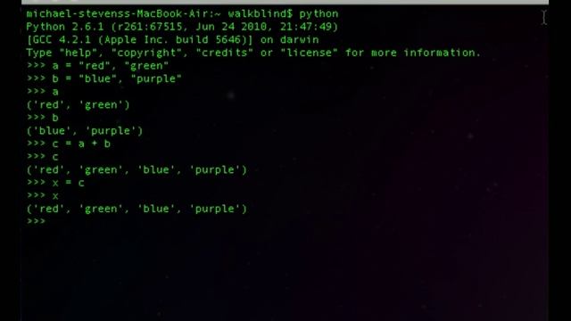Python - Strings, Tuples, Concatenation смотреть онлайн