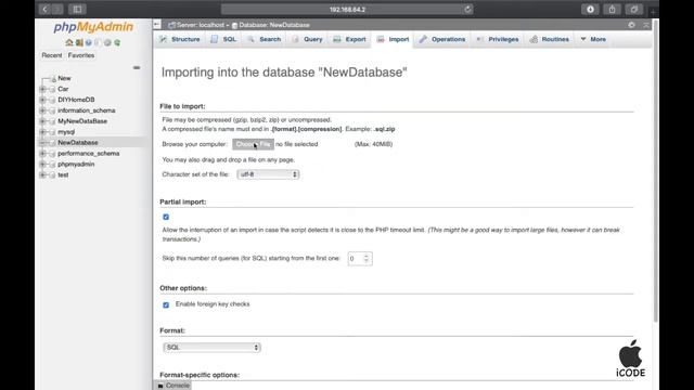 Import sql file in phpMyAdmin |  смотреть онлайн