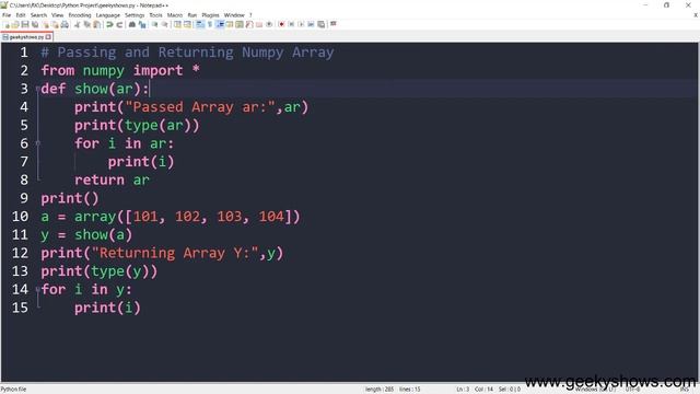Passing and Returning Numpy Array in Python (Hindi) смотреть онлайн
