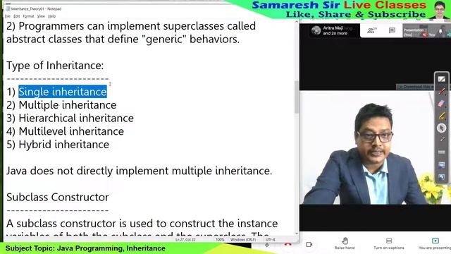 Java Programming | Inheritance Lecture Part - I | JAVA | Bengali Lecture смотреть онлайн