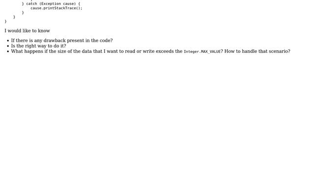 Code Review: Reading and writing Serializable objects using NIO смотреть онлайн
