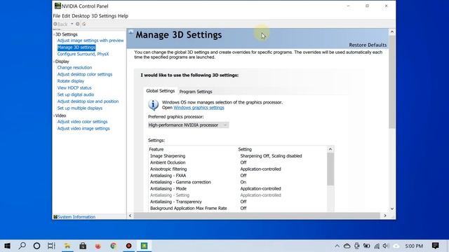 How to Set NVIDIA as Default Graphics Card on Windows 10 (Boost GPU) смотреть онлайн