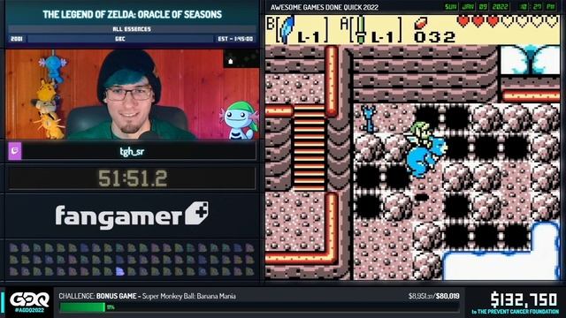 AGDQ 2022 - Zelda: Oracle of Seasons (All Essences) Speedrun in 1:42:04 смотреть онлайн