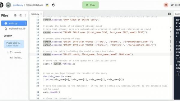 Beginning Python - Working with SQLite - Part 1