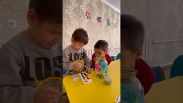 Сурет салу балабақшада. Рисование в детском саду. Drawing in kindergarten. смотреть онлайн