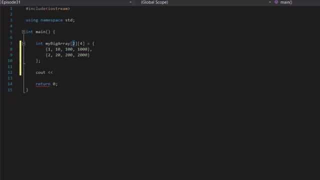 C++ Programming Tutorials - 31 - C++ Multidimensional Arrays - Eric Liang смотреть онлайн