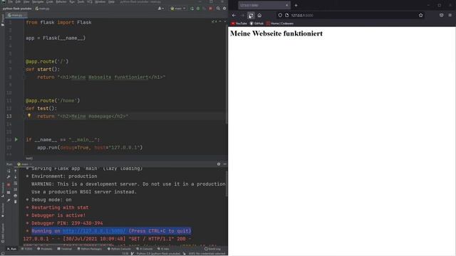 Einen eigenen Webserver mit Python und Flask erstellen смотреть онлайн
