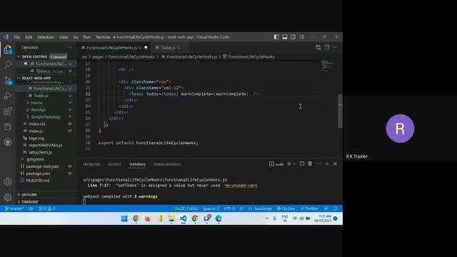 Boost Your ReactJS Skills: Different Life Cycle Hooks, Create TodoList with Functional Components смотреть онлайн
