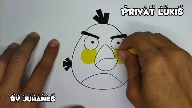 Cara mudah gambar bagi pemula / How to draw White Angry Bird for the beginning 228 (Privat Lukis) смотреть онлайн