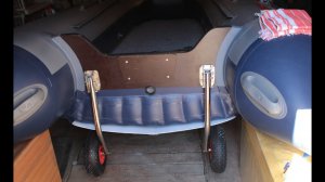Установка колёс на лодку ПВХ Флагман 350