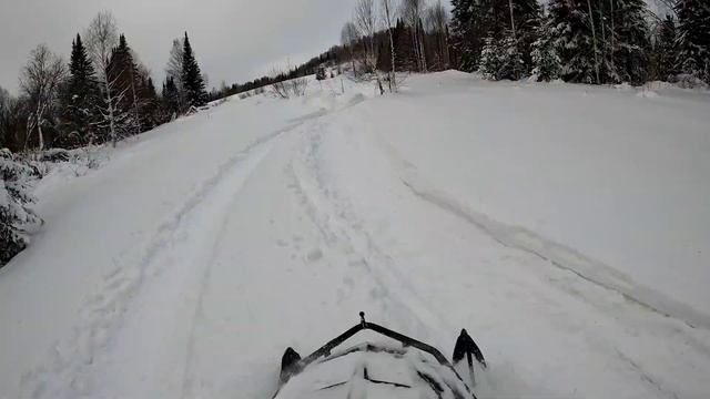 Polaris Widertrak lx, покатушки на снегоходе смотреть онлайн