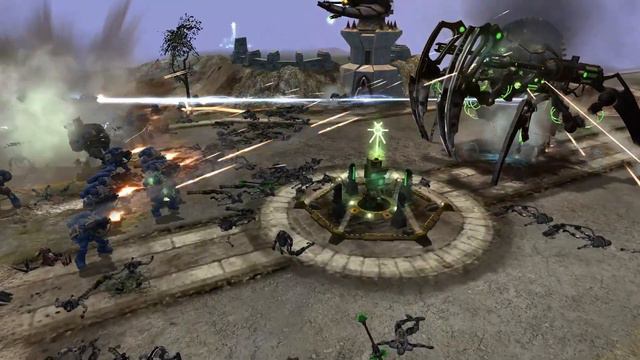 Venerable Dreadnought vs Seraptek Heavy Construct! - WH40k: Dawn of War: Soulstorm (Unification Mod смотреть онлайн