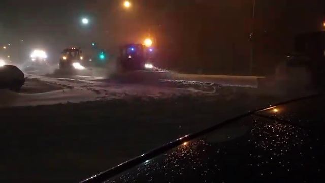 Эффектная чистка снега . Казахстан город Караганда