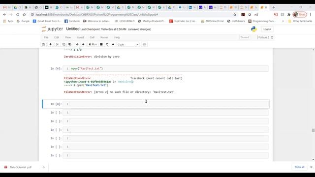 JNTUK IICSE PYTHON Errors and Builtin Exceptions смотреть онлайн