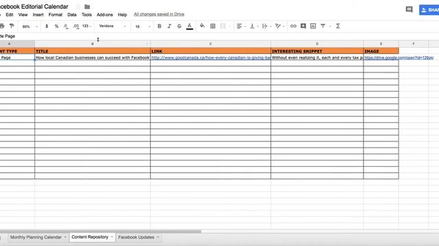 Facebook Social Media Editorial Calendar in Google Sheets смотреть онлайн