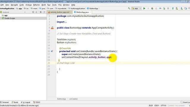 Android Studio: Display Text On Button Click смотреть онлайн