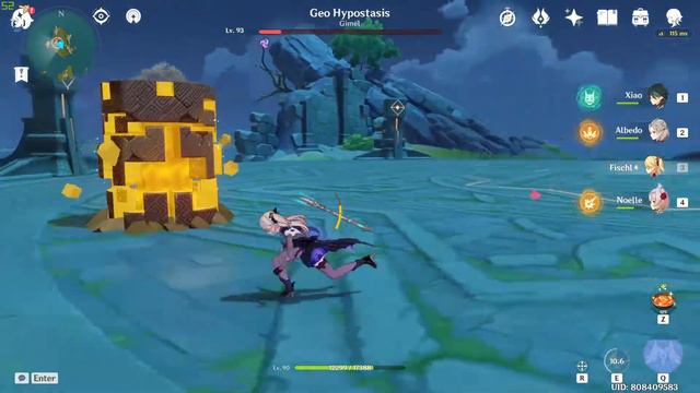 Fischl Dps Build Genshin Impact - Solo Geo Hypostasis AR 55 смотреть онлайн