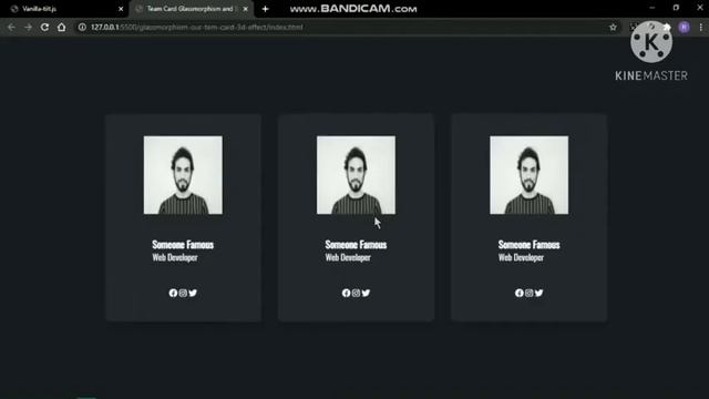 Our Team Card Profile with Glassmorphism & 3D Effect using Html, Css, & Vanilla tilt js смотреть онлайн
