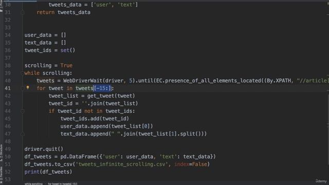 7. Project #2 Infinite Scrolling & Login (Twitter B 5. Scraping the Website with Infinite Scrolling смотреть онлайн