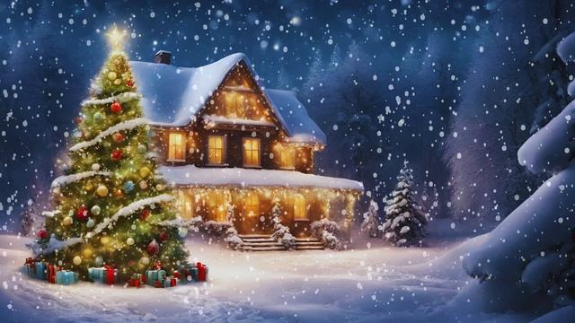 Instrumental Christmas Music ? Christmas Ambience on a Snowy Winter Night ❄️????☃️ смотреть онлайн