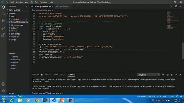 Python MySQL (3) смотреть онлайн