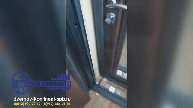 Входная уличная дверь Дверной Континент Милан (темный орех)