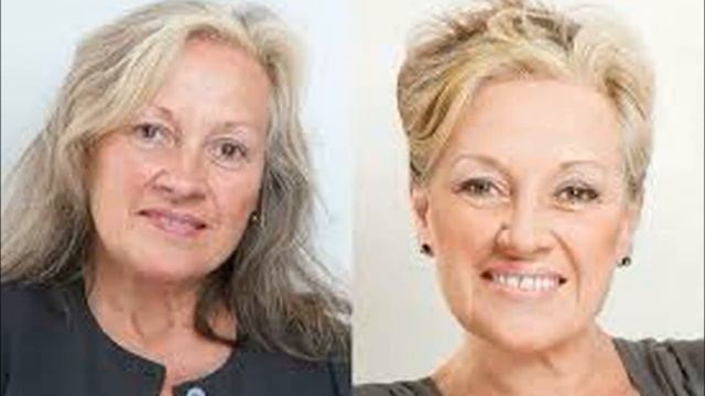 ОМОЛАЖИВАЮЩИЙ МАКИЯЖ И ПРИЧЕСКА ПОСЛЕ 50 ЛЕТ / REJUVENATING MAKEUP AND HAIRSTYLE AFTER 50 YEARS / смотреть онлайн