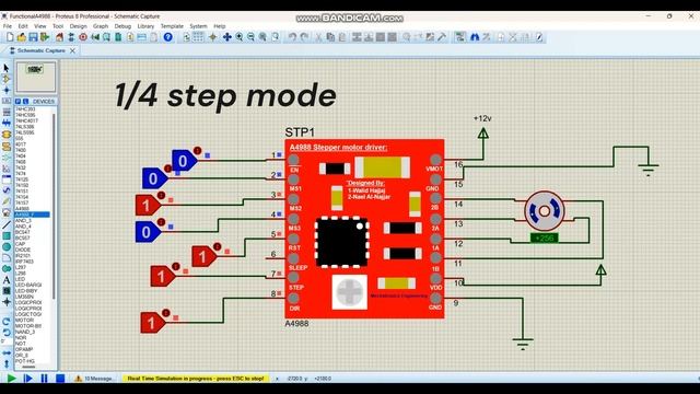 A4988 Stepper Motor Driver In Proteus