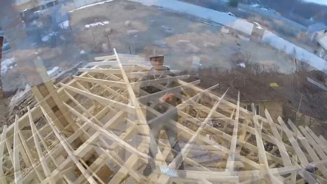 Монтаж вальмовой крыши в каркасном доме. смотреть онлайн