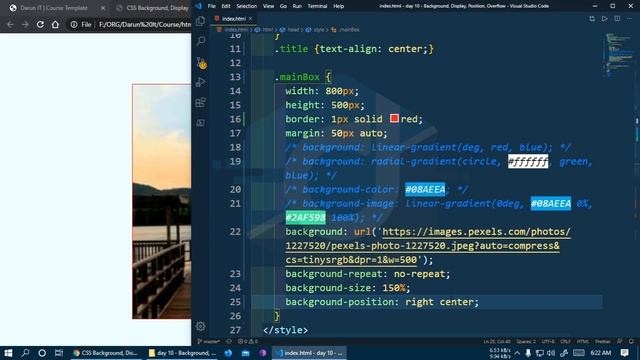 CSS Background, Position । Basic Web Design Course for beginners । Class 10 смотреть онлайн