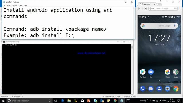 Install Application using ADB commands смотреть онлайн