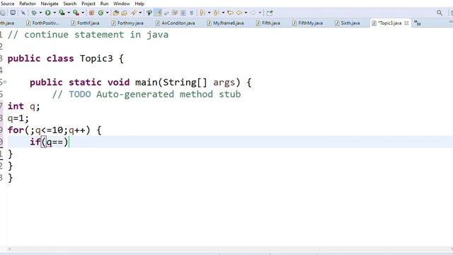 class-17 | continue statement in java смотреть онлайн