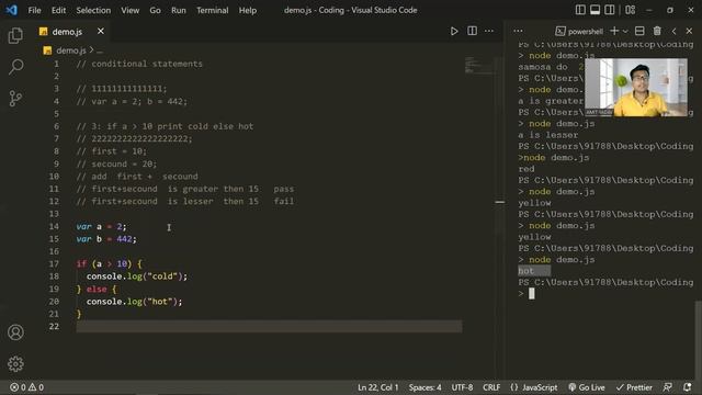 Conditional Statements Solutions | If, Else if and Else | JavaScript Course |#amityadavdeveloper смотреть онлайн