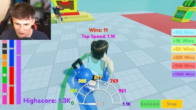 Getting 1.000.000 pounds to FALL MAX SPEED in Roblox смотреть онлайн